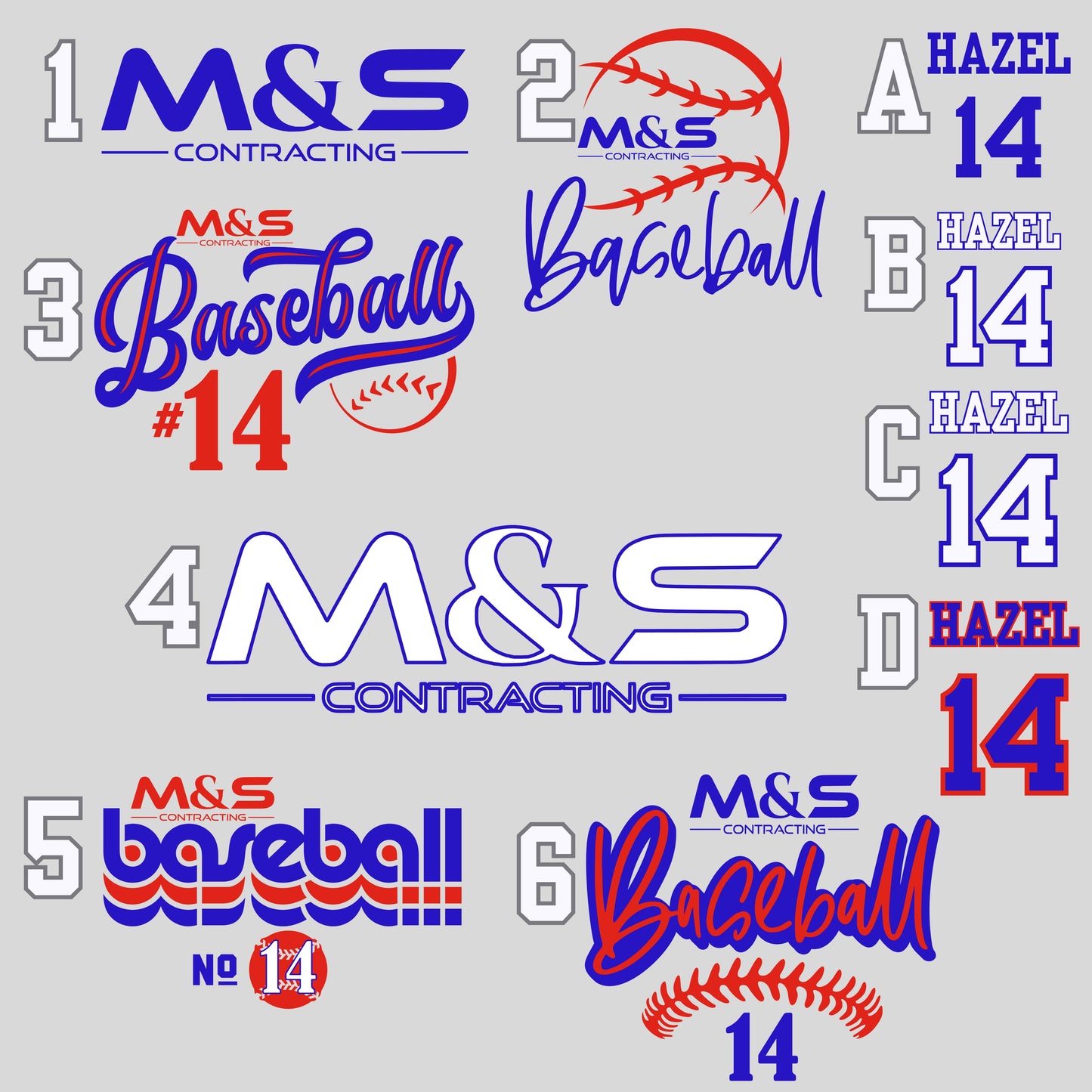 M & S BASEBALL TEAM SHIRTS