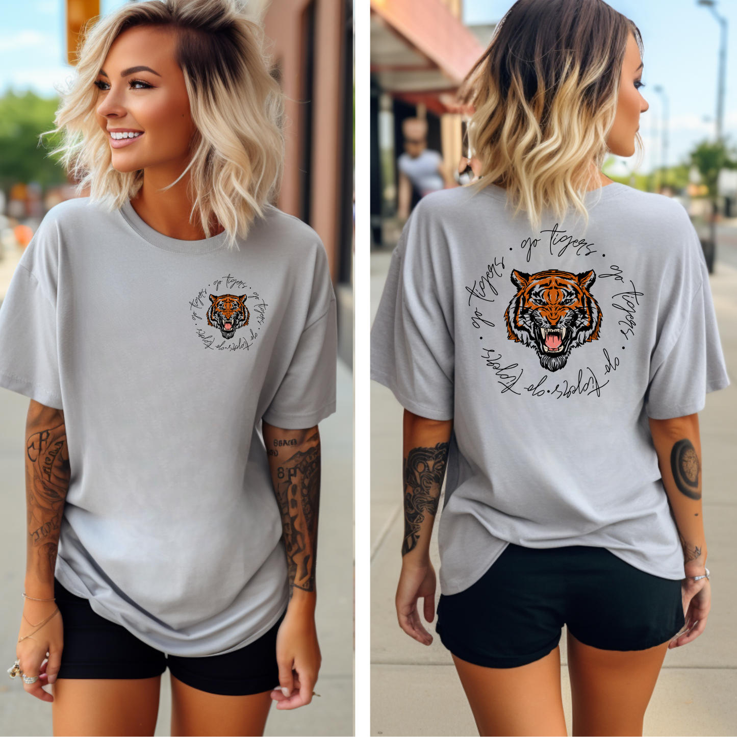 Go Tigers Front and Back Design