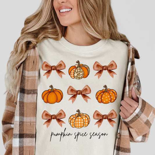 Pumpkin Spice Season Bow collage