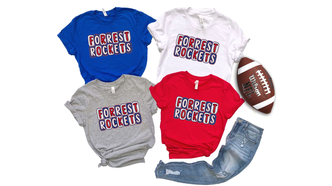 Custom Bubble Font Forrest Rockets